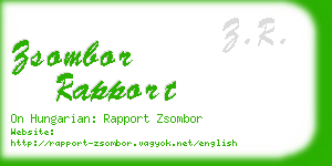 zsombor rapport business card